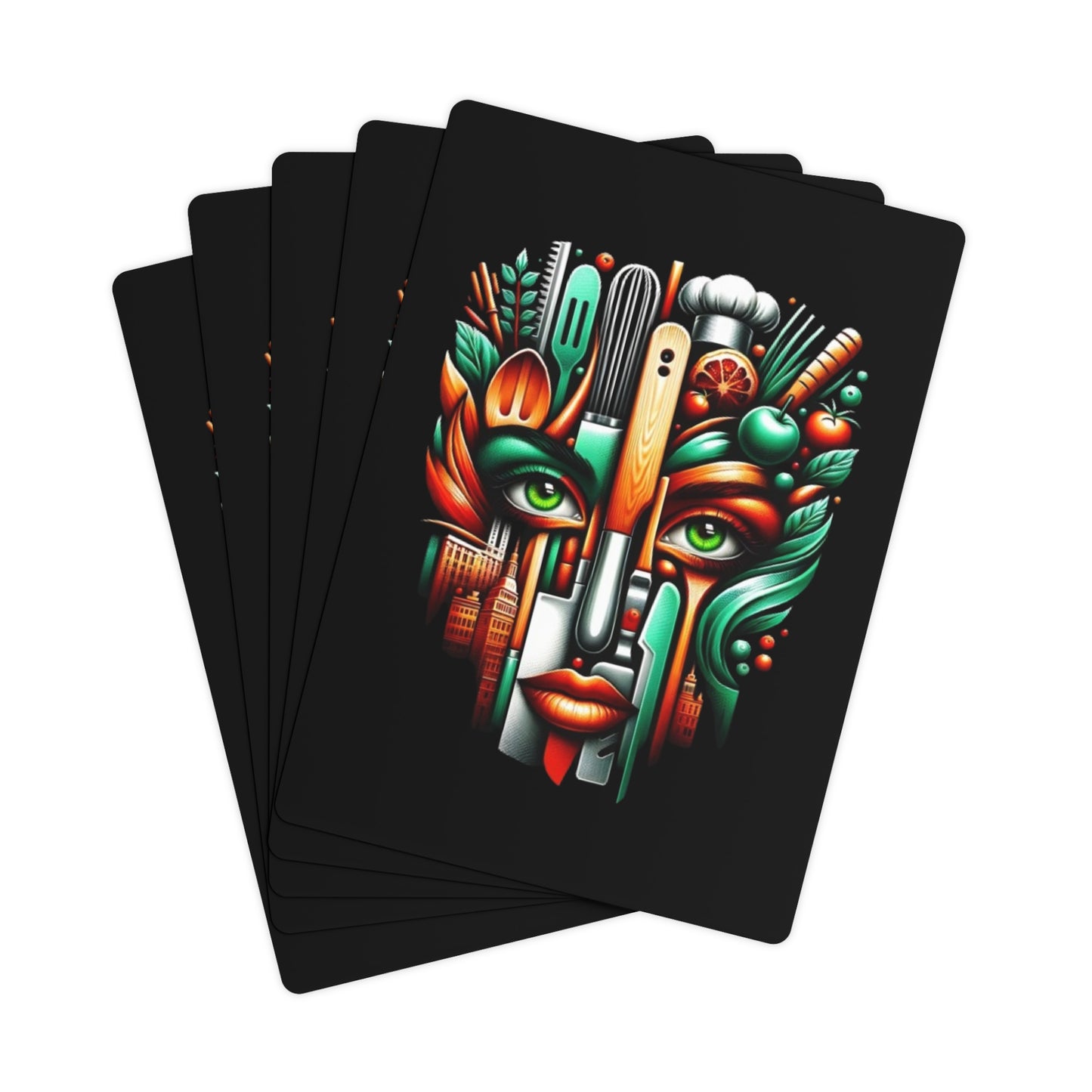 Green Eyez Poker Cards