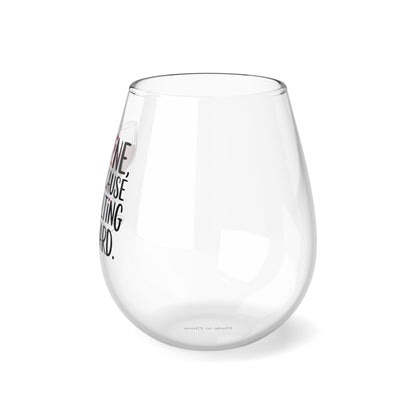 Adulting Stemless Wine Glass, 11.75oz