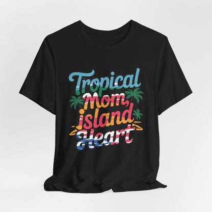 Puerto Rico: Tropical Mom Island Heart T-Shirt